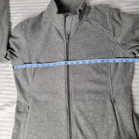 Duluth Trading Co Women’s L Gray Full Zip Fleece Jacket Thumbhole Hiking Pockets - Picture 5 of 9